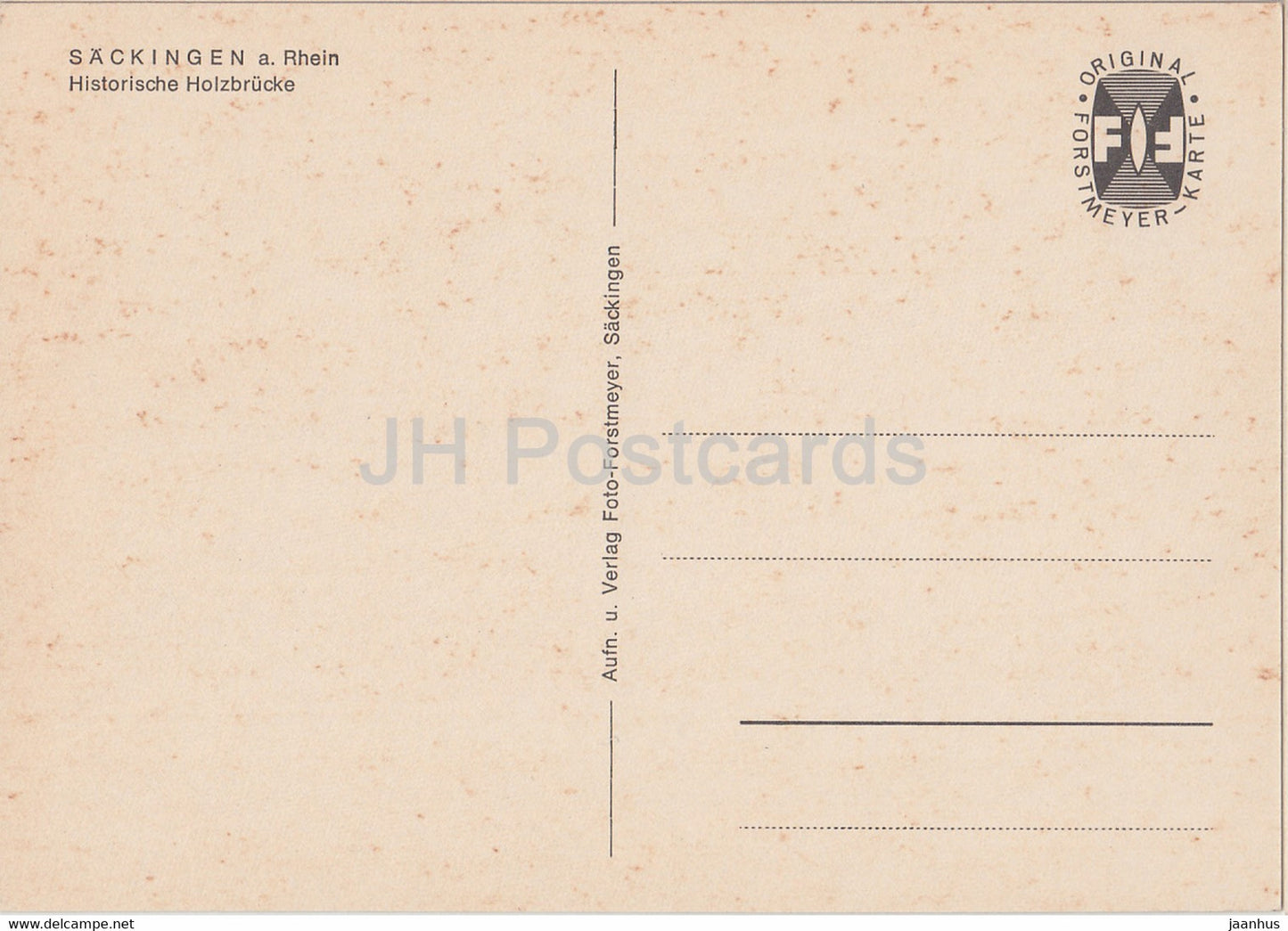 Sackingen a Rhein - Historische Holzbrucke - Switzerland - unused