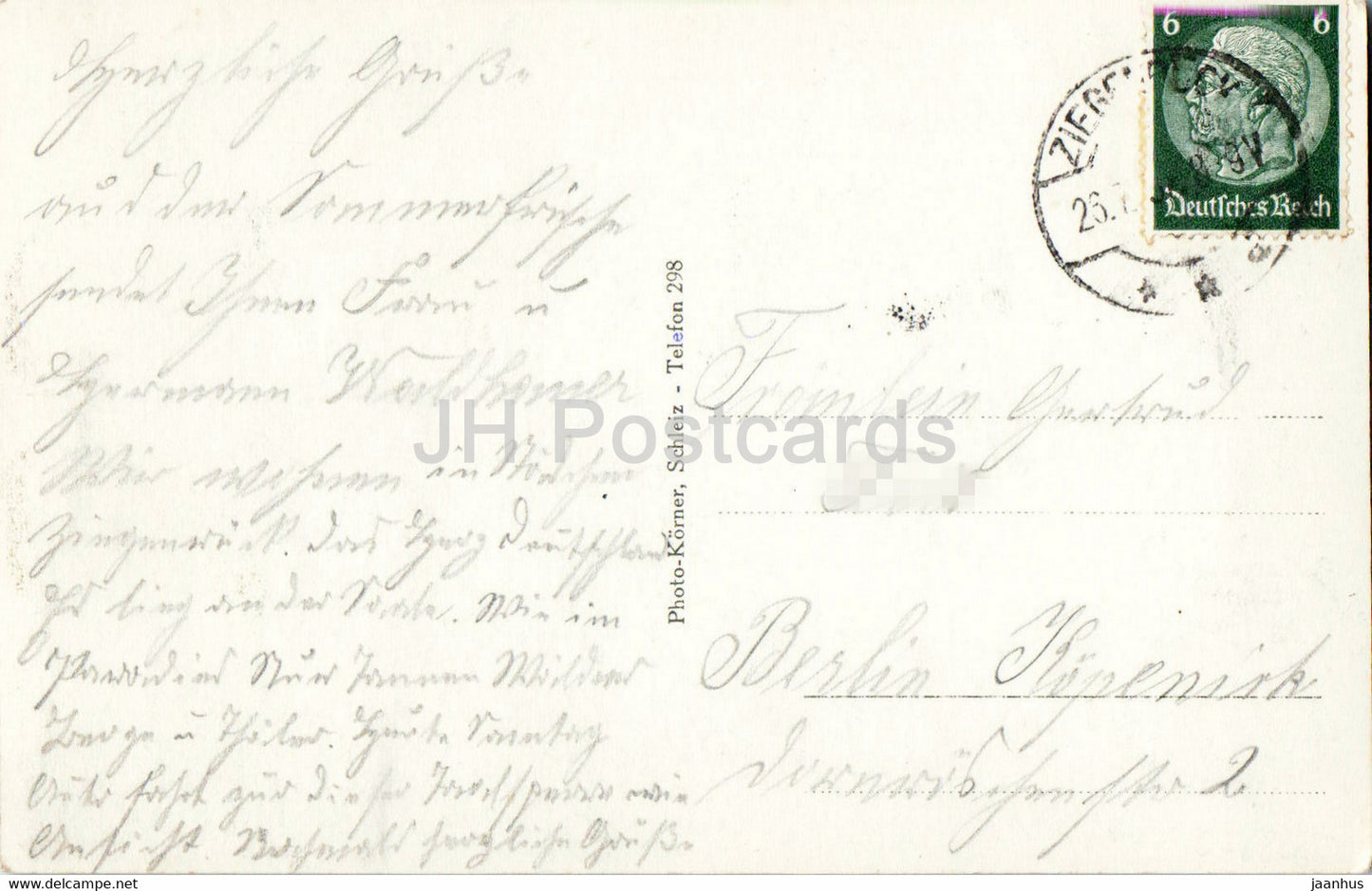 An der Sperrmauer der Saaletalsperre - carte postale ancienne - Allemagne - utilisé