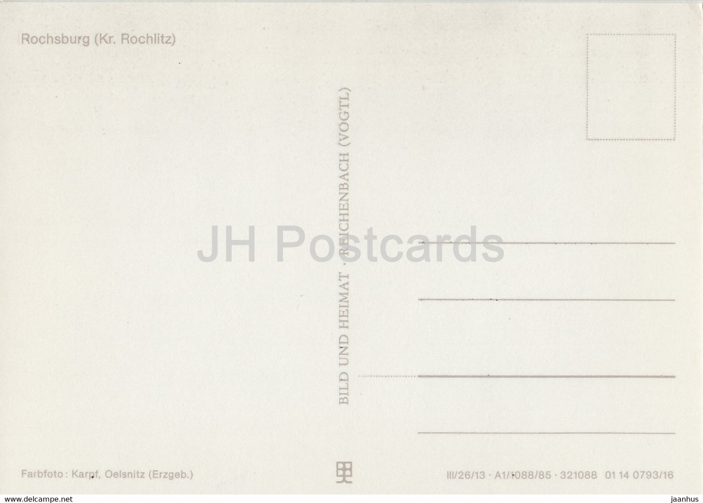 Rochsburg - Kr. Rochlitz - Burgen und Schlosser der Sachsischen Raum - Castles of Saxony - DDR Germany - unused