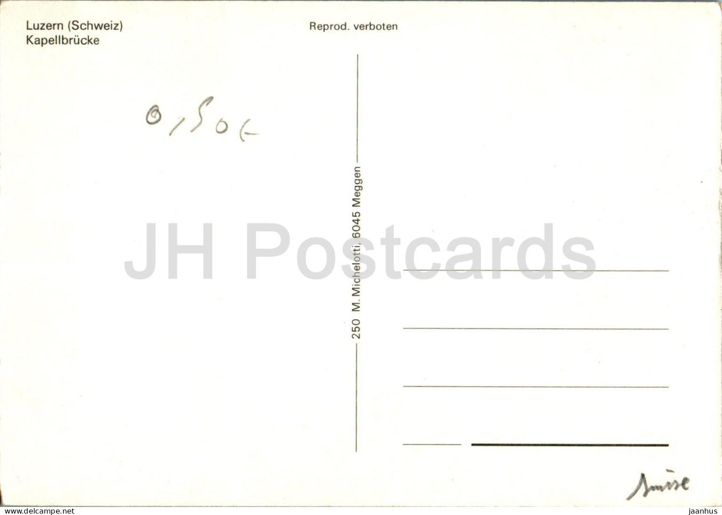 Luzern - Lucerne - Kapellbrucke - multiview - 250 - 1969 - Switzerland - unused