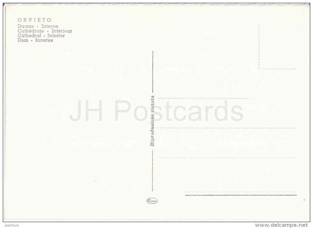 Duomo , Interno - Cathedral , interior - Orvieto - Terni - Umbria - Italy - Italia - unused - JH Postcards