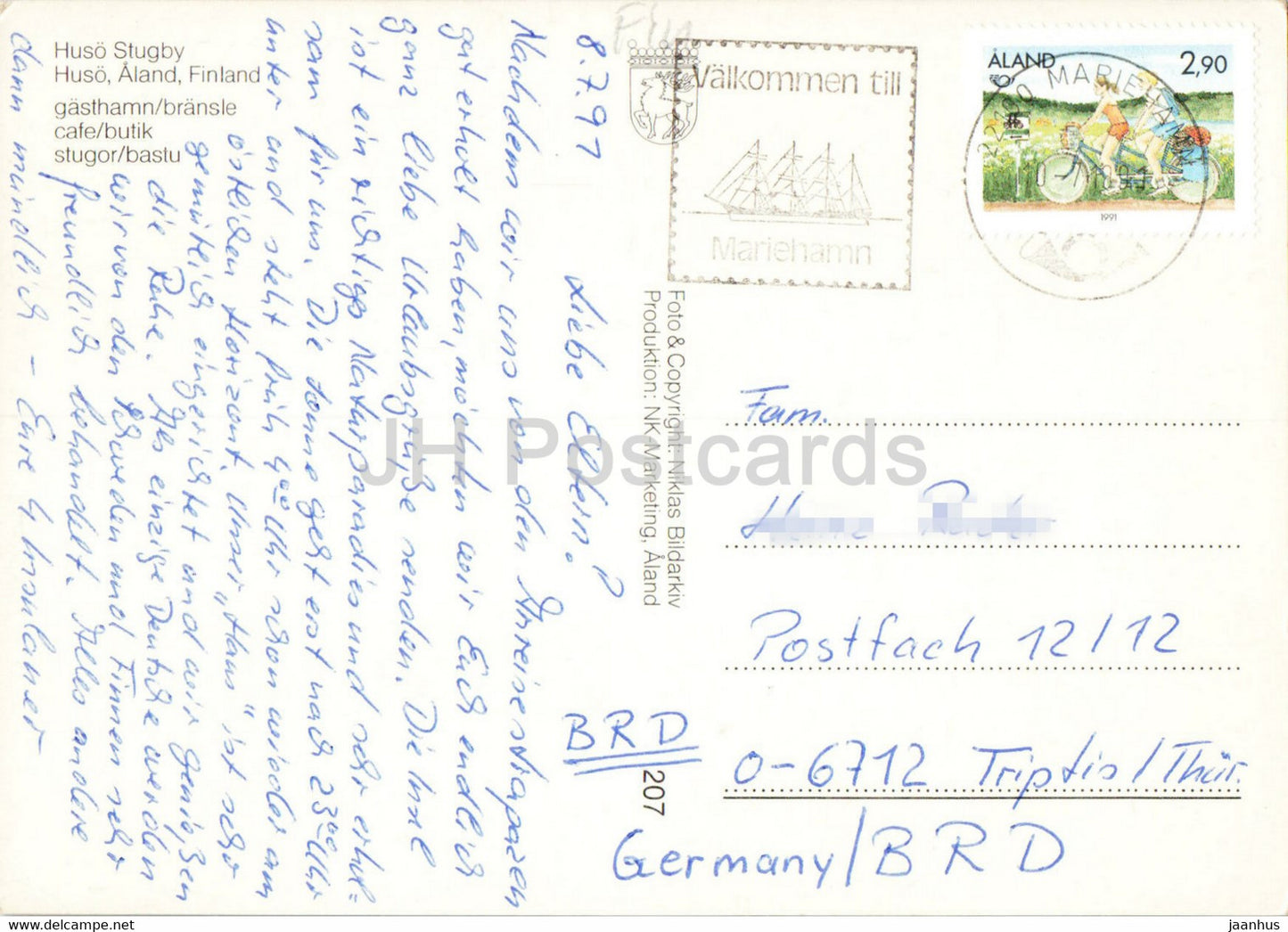 Huso Stugby Aland - gasthamn - bransle - cafe - butik - stugor - bastu - 1997 - Finland - used