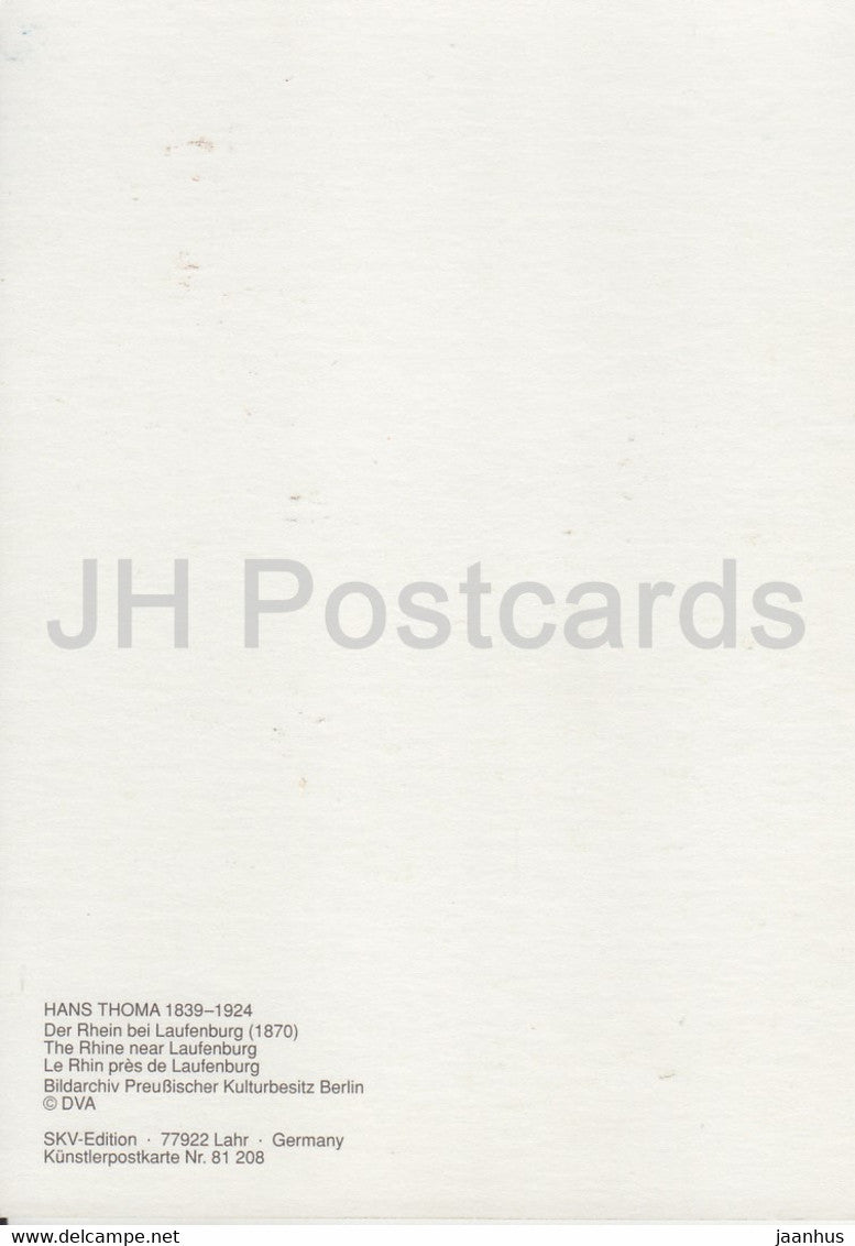 Gemälde von Hans Thoma - Der Rhein bei Laufenburg - Rhein bei Laufenburg - Deutsche Kunst - Deutschland - unbenutzt