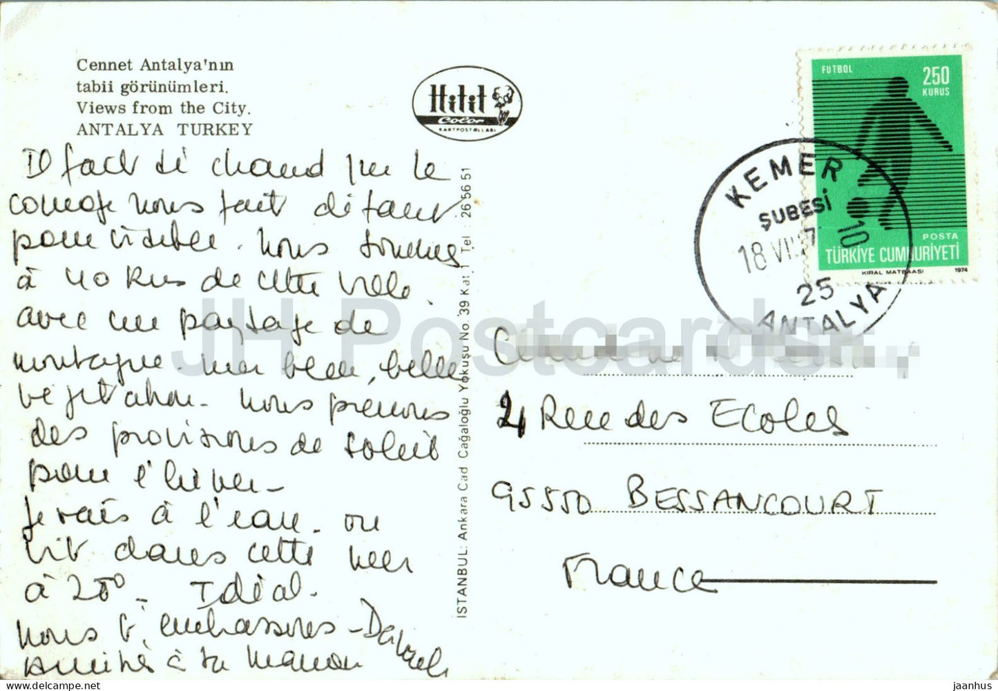 Antalya – Ansichten aus der Stadt – Multiview – 1974 – Türkei – gebraucht