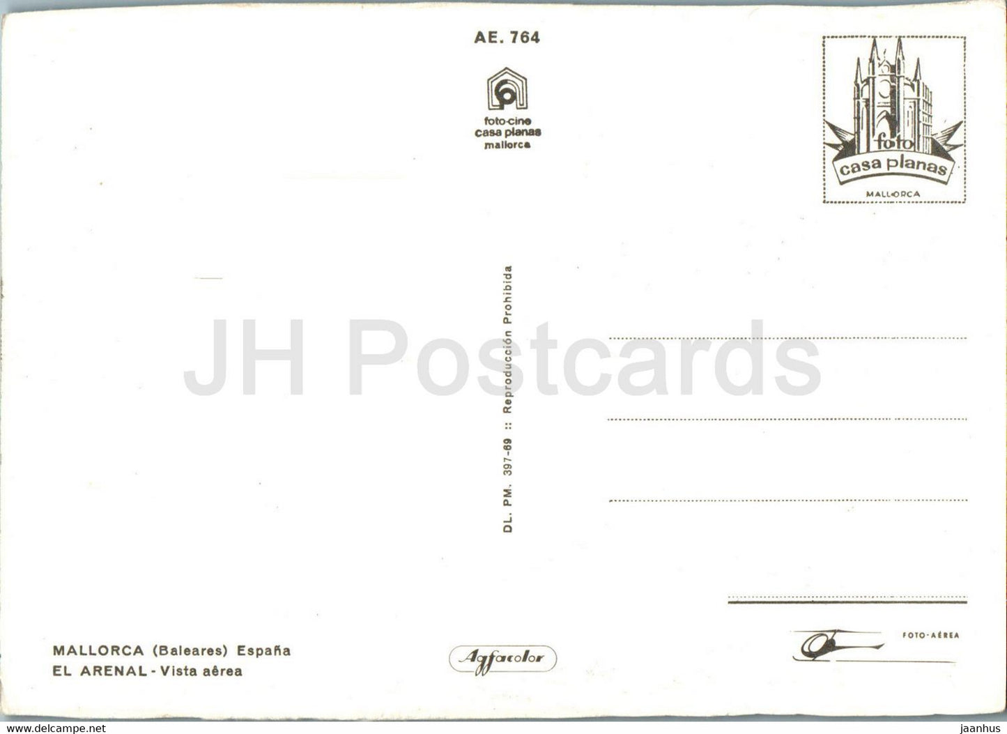 El Arenal - Vista aerea - aerial view - Mallorca - 764 - Spain - unused
