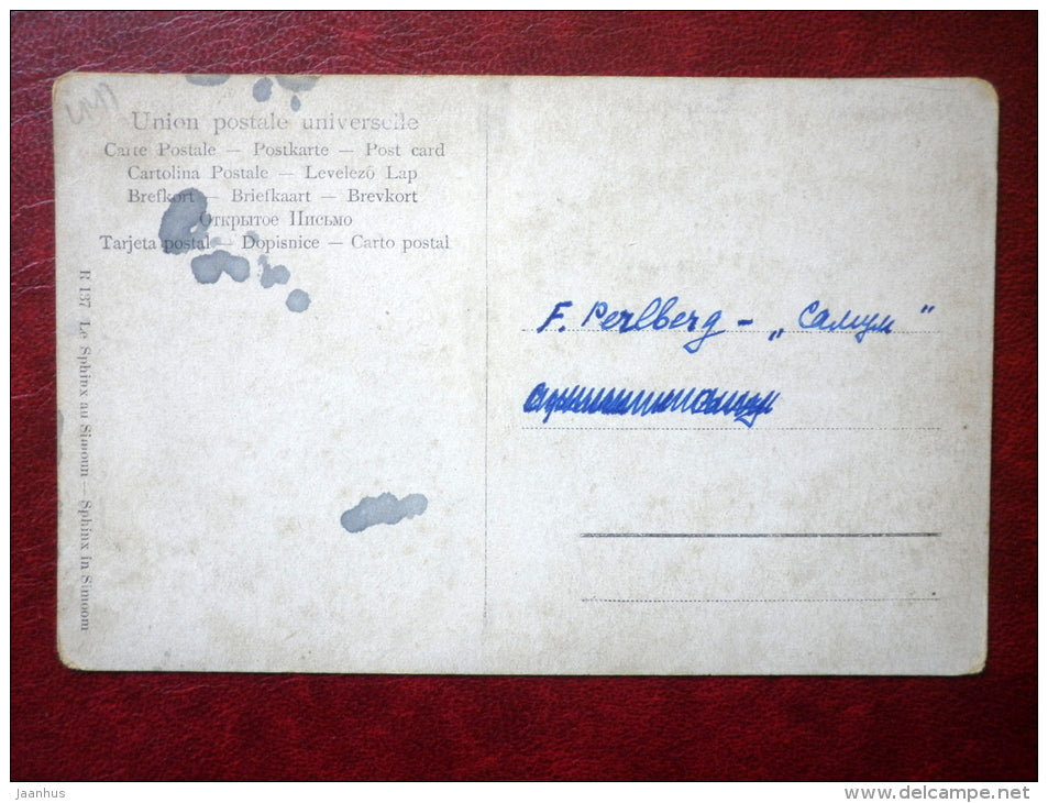 Sphinx in Simoon - R 137 - Le Sphinx au Simoun - camel - old postcard - France - used - JH Postcards