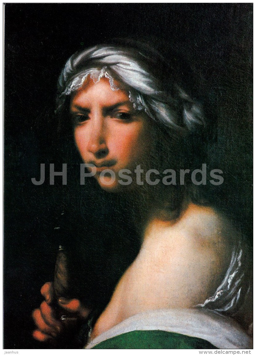 painting by Francesco Furini - Judith with the Sword , 1640 - Italian art - large format card - Czech - unused - JH Postcards