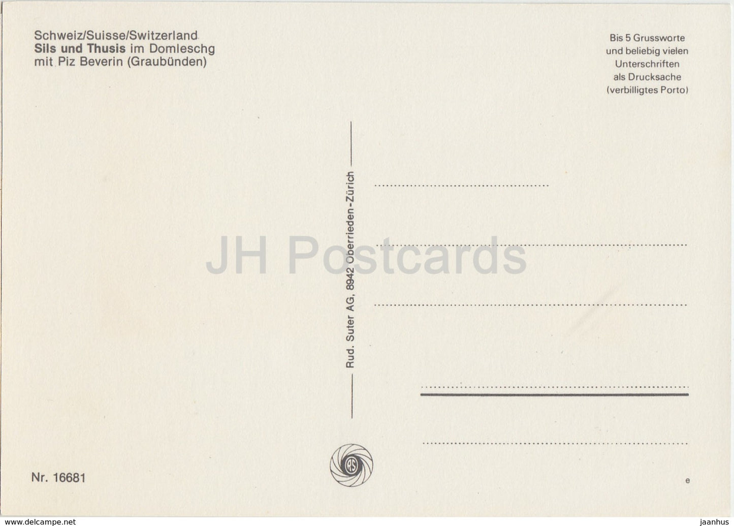 Sils und Being im Domleschg - Piz Beverin - église - 16681 - Suisse - inutilisé