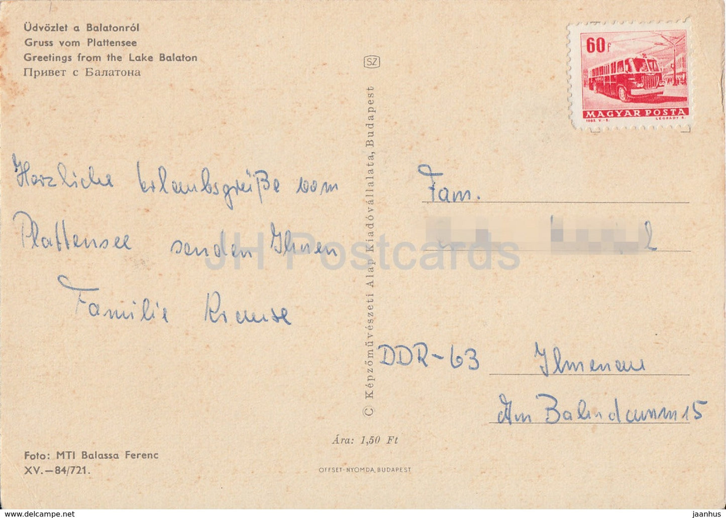 Salutations du lac Balaton - vue - panorama - Hongrie - utilisé