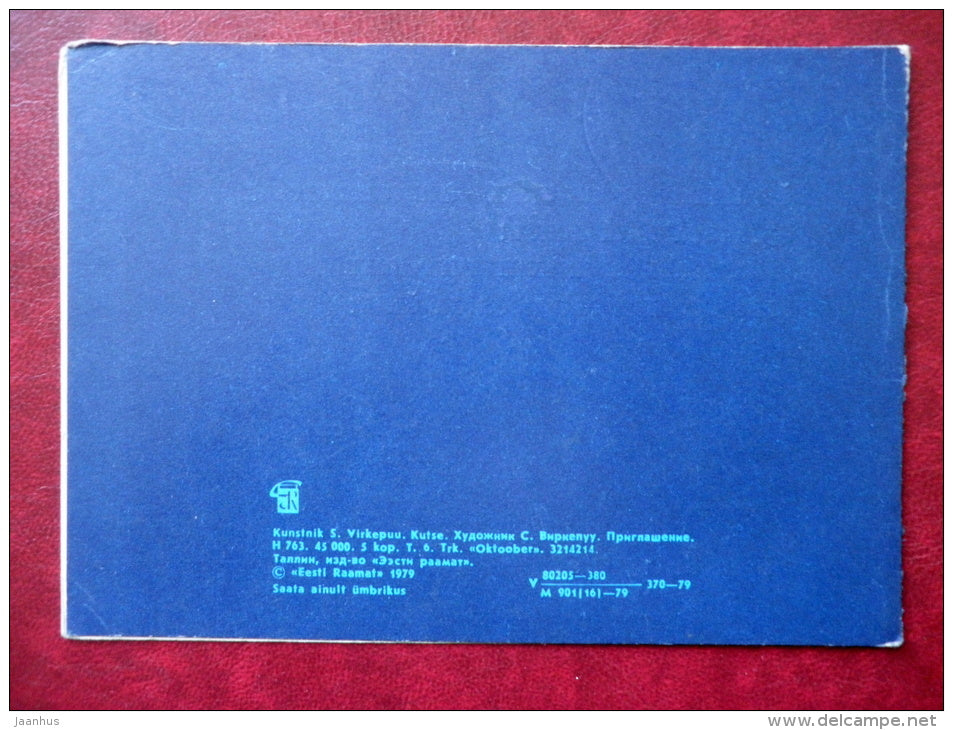 October revolution anniversary - by S. Vikerpuu - stars - 1979 - Estonia USSR - used - JH Postcards