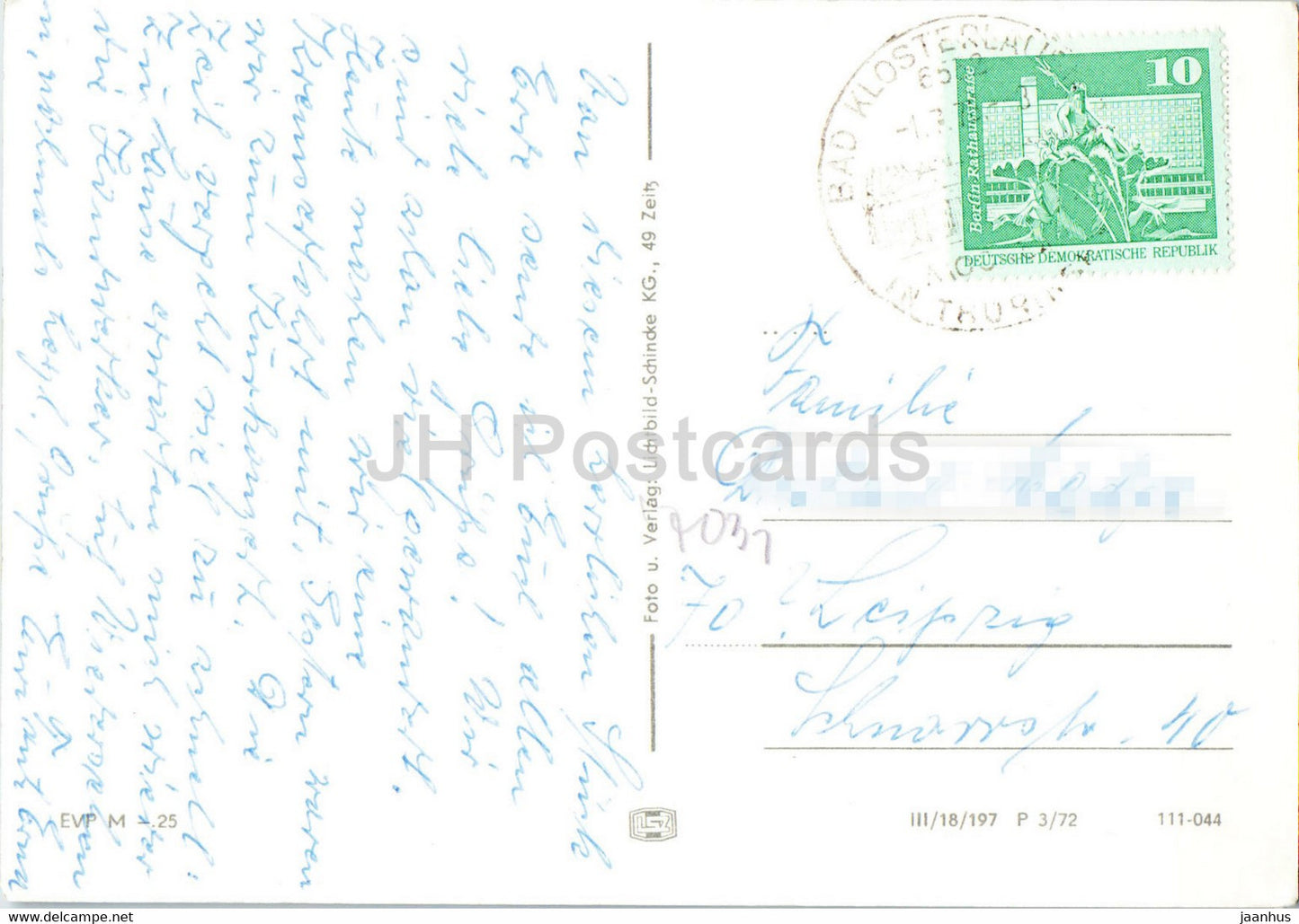 Muhltal i Thur - Walkmuhle - Schossersmuhle - Naupoldsmuhle - old postcard - 1974 - Germany DDR - used