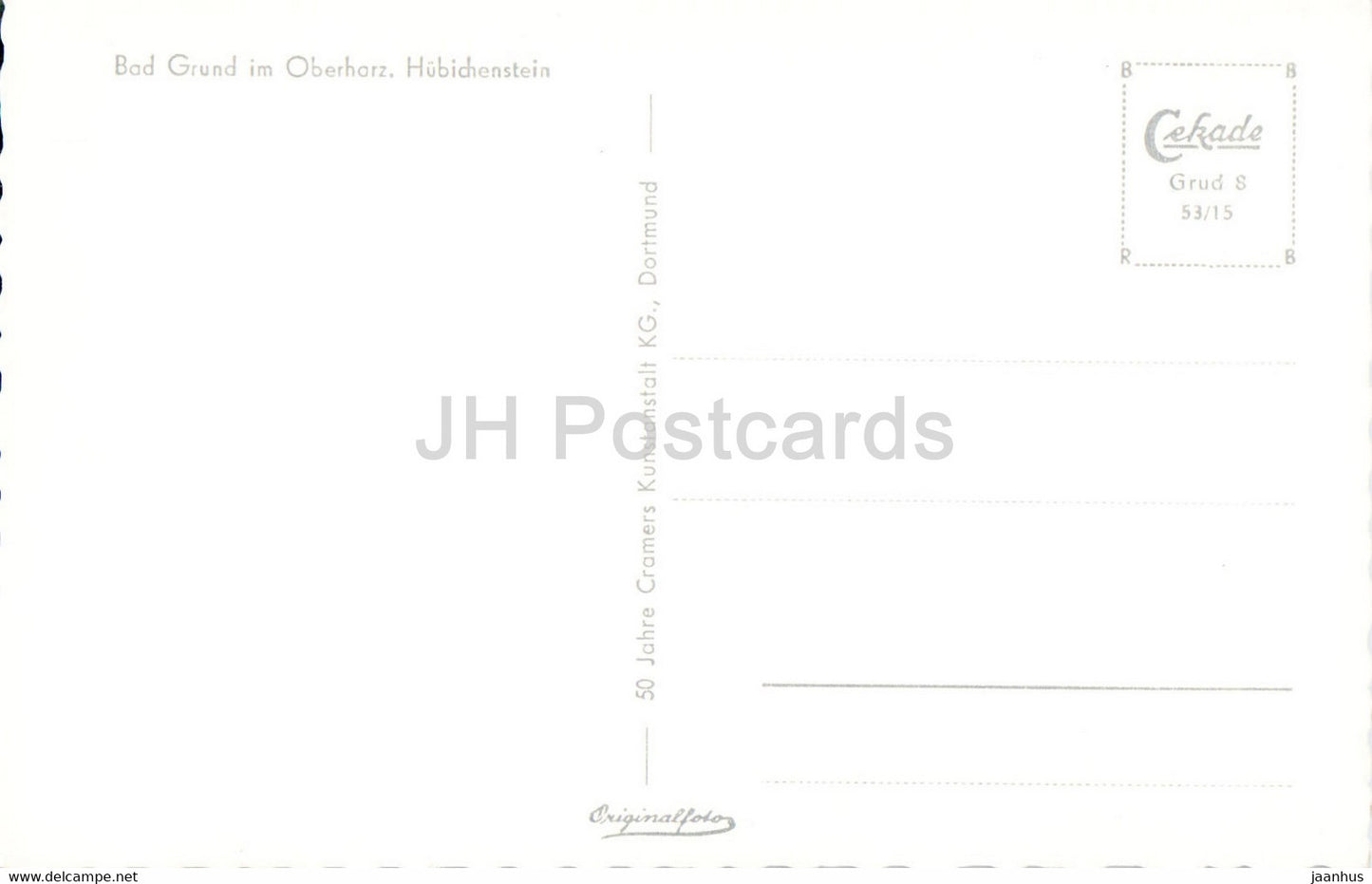 Bad Grund im Oberharz - Hubichenstein - old postcard - Germany - unused