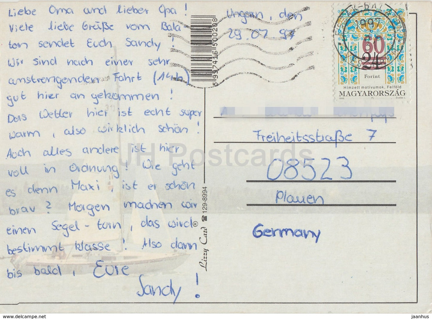 Balaton - plage - bateau à passagers - multiview - 1997 - Hongrie - occasion