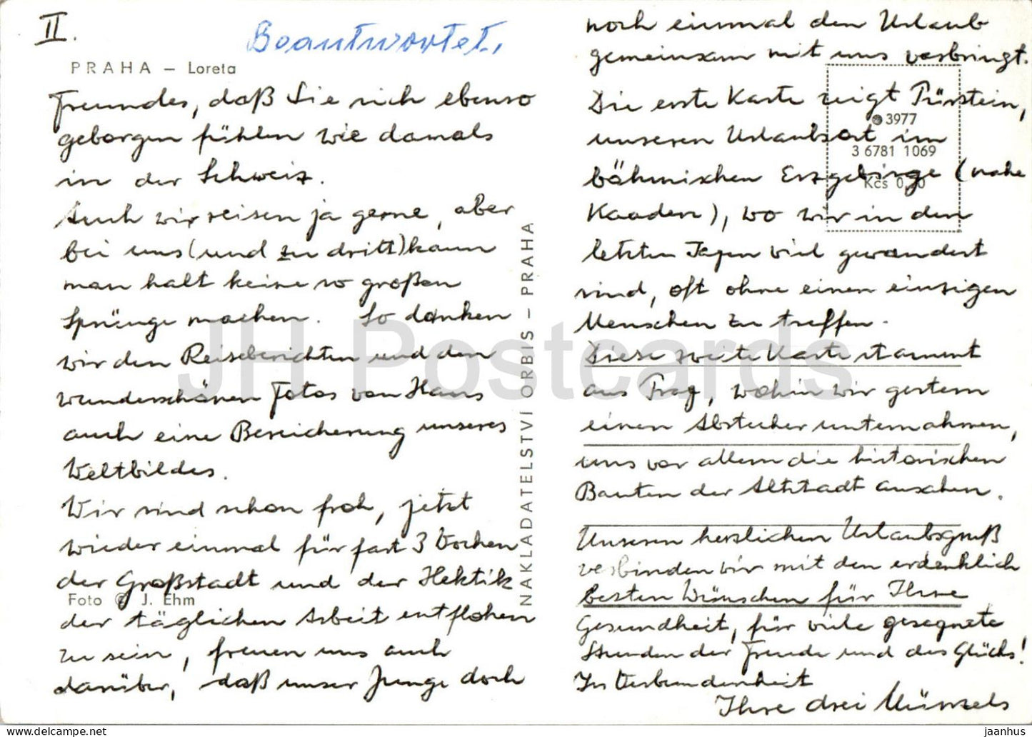 Praha - Prague - Loreta - bus - 3977 - Czech Republic - Czechoslovakia - used