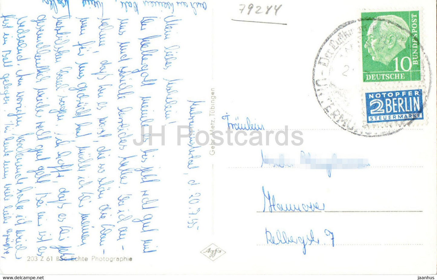 Kalbelescheuer - Bad Schwarzwald - carte postale ancienne - 1955 - Allemagne - utilisé