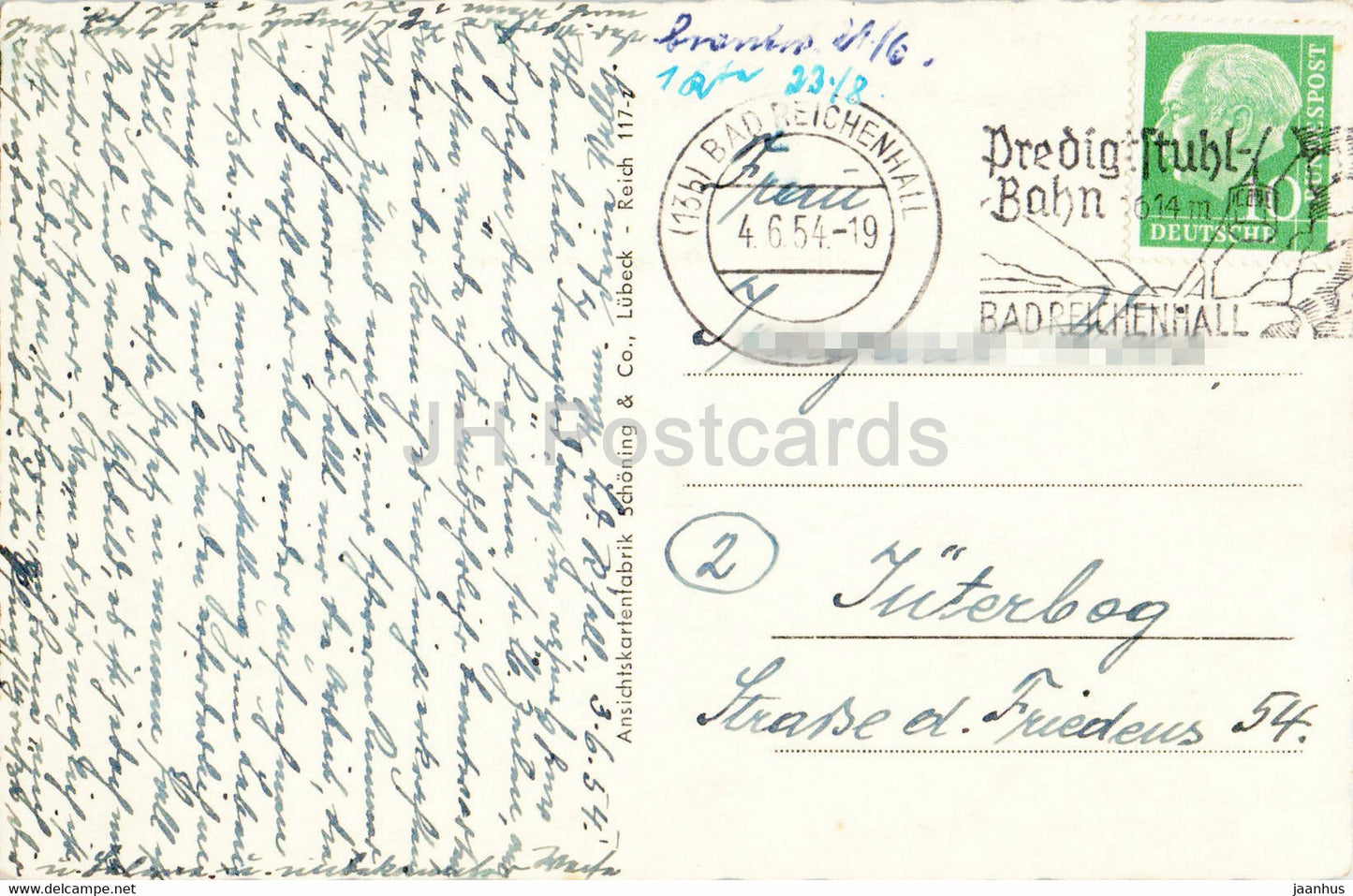 Feriengruße fur schreibfaule Leute - Bad Reichenhall - Saalachsee - Kurpark - alte Postkarte - 1954 - Deutschland - gebraucht