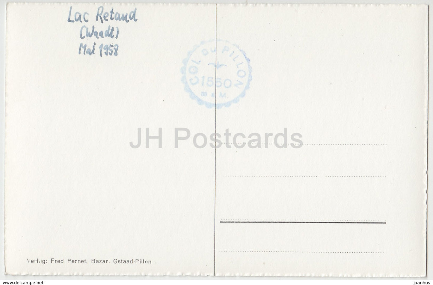 Lac Retaud 1700 m - 107 - Schweiz - 1958 - gebraucht