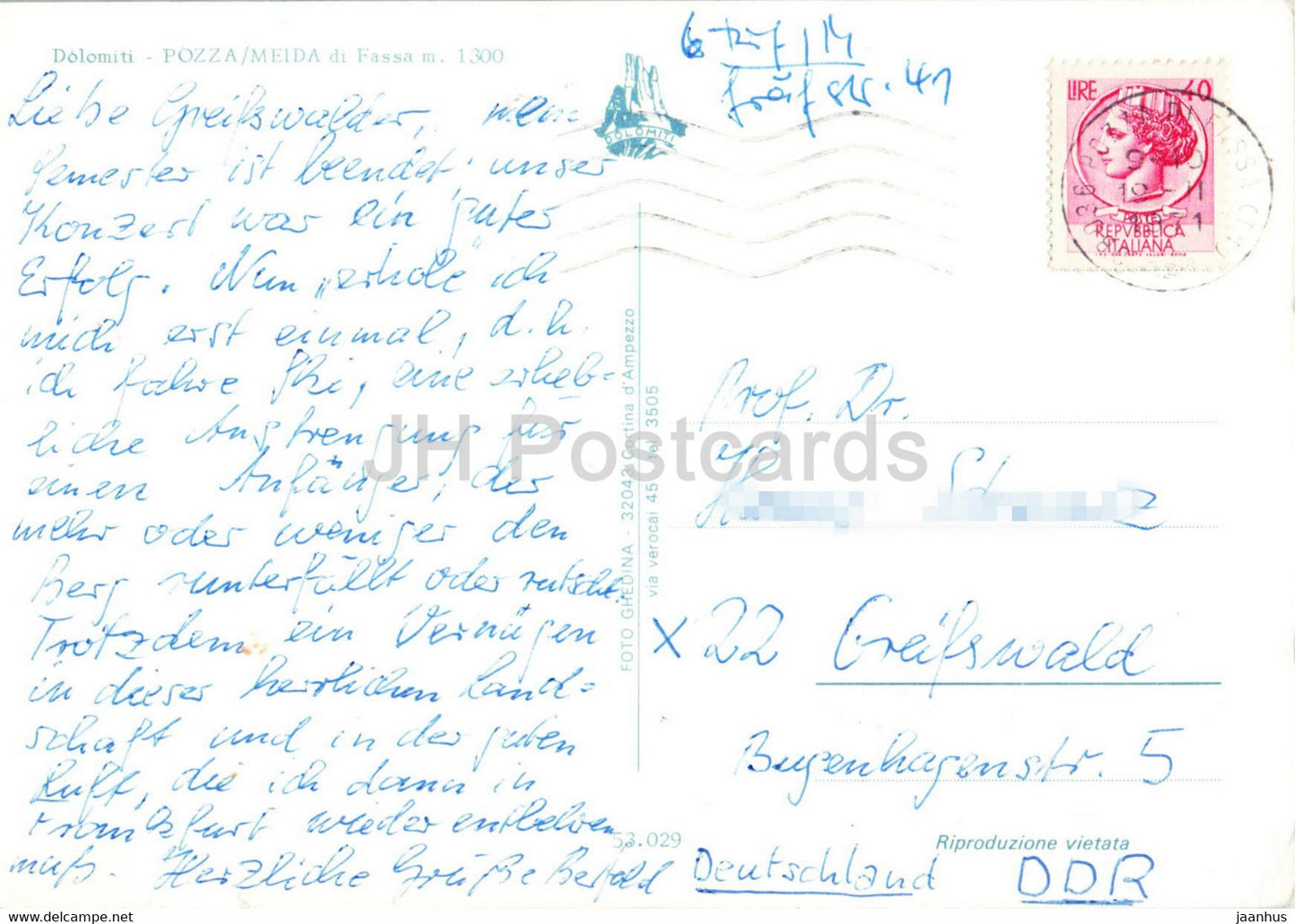 Dolomiti - Pozza - Meida di Fassa - 1971 - Italy - used