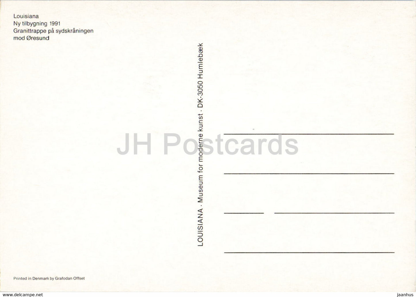 Louisiana Museum of Modern Art - Escaliers en granit sur le versant sud par Øresund - Danemark - inutilisé