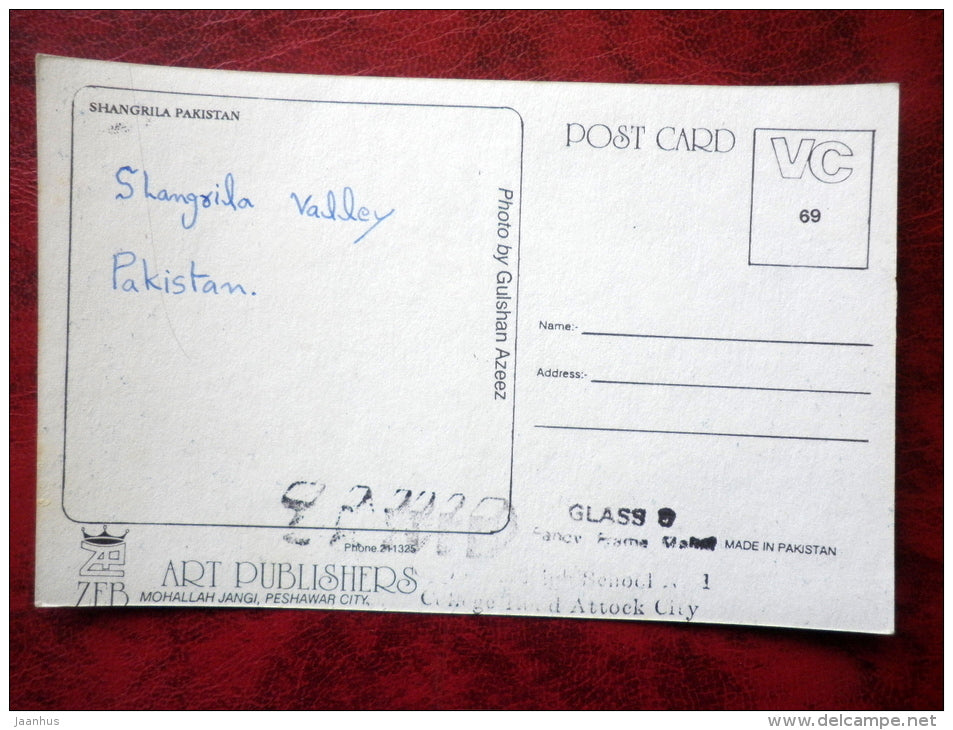 Shangrila valley - Pakistan - used - JH Postcards