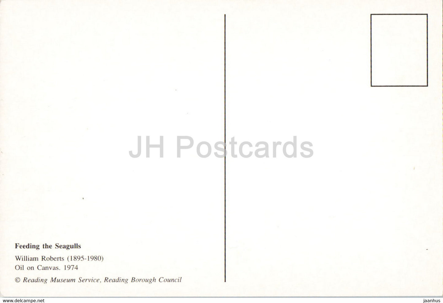 painting by William Roberts - Feeding the Seagulls - British art - England - unused