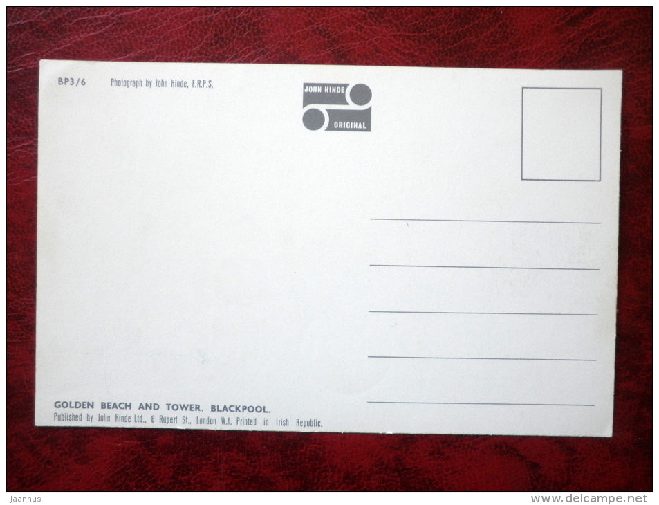 Golden Beach and Tower - Blackpool - Lancashire - England - United Kingdom - unused - JH Postcards