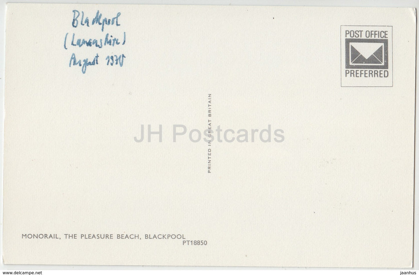 Blackpool - Monorail - The Pleasure Beach - PT18850 - 1970 - United Kingdom - England - used