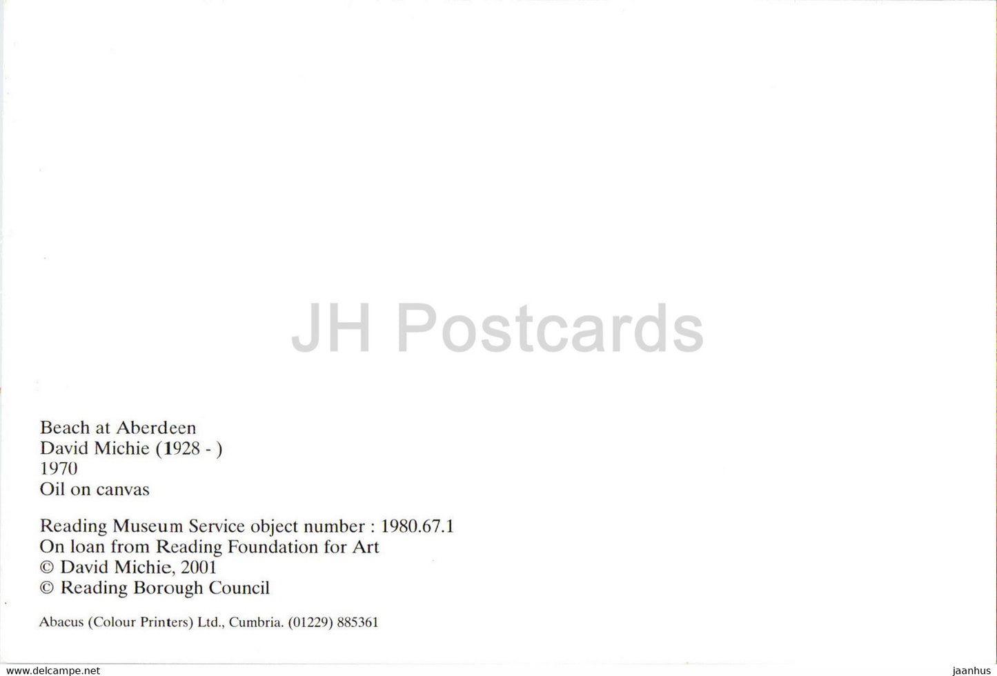 peinture de David Michie - Plage d'Aberdeen - Art écossais - inutilisé