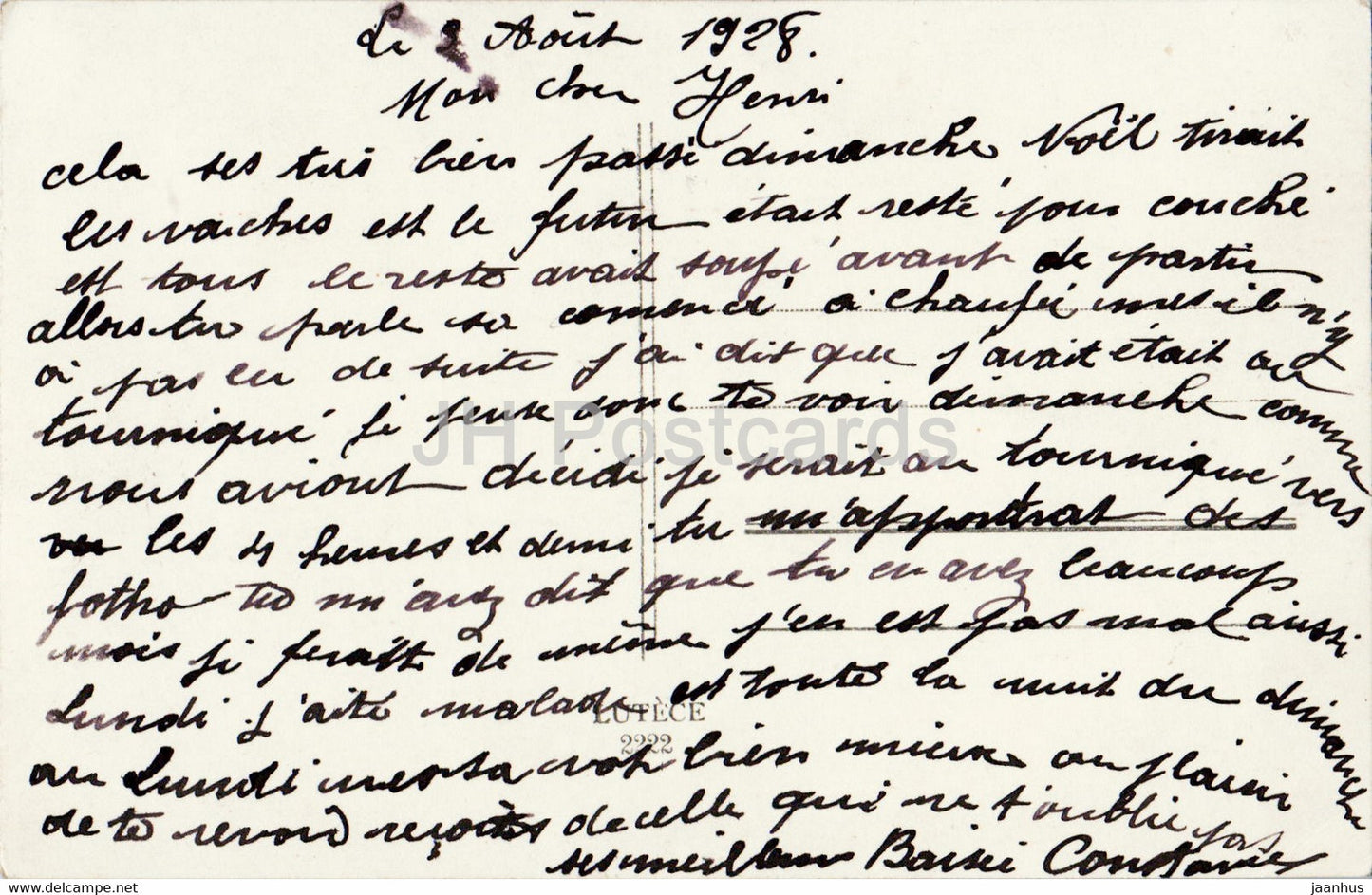 woman - couple - old postcard - 1928 - France - used