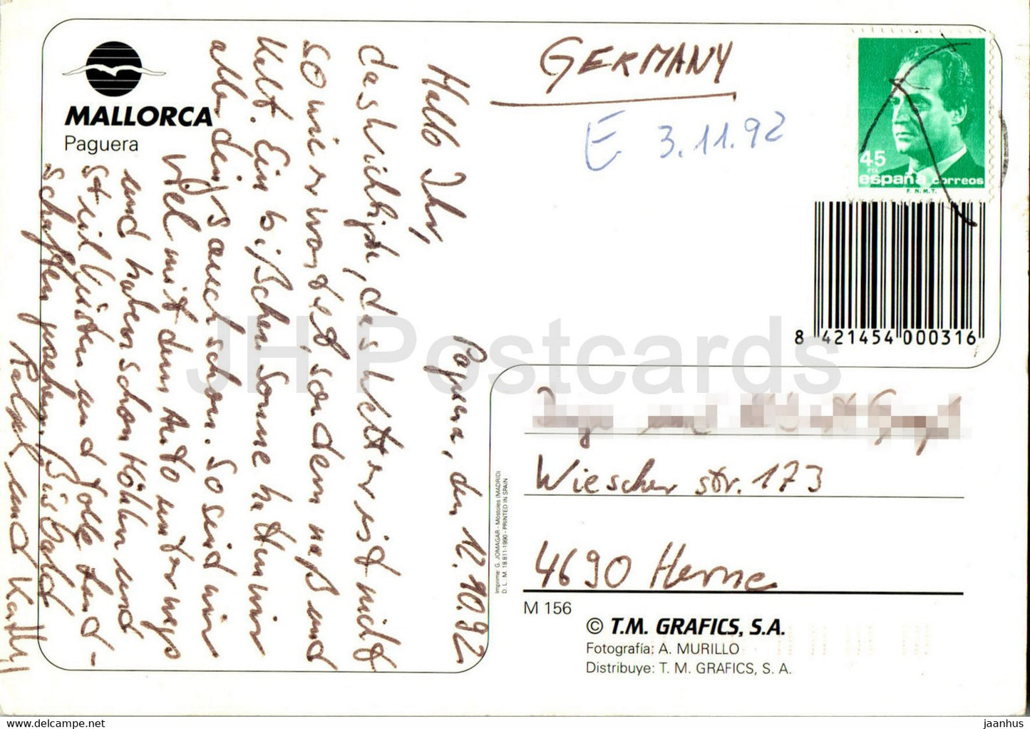 Paguera - Mallorca - 1992 - Spain - used