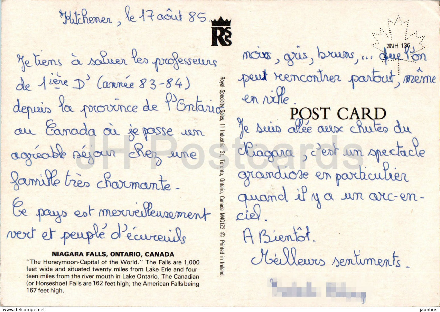 Niagara Falls - Ontario - multiview - 10L3 - 1985 - Canada - used