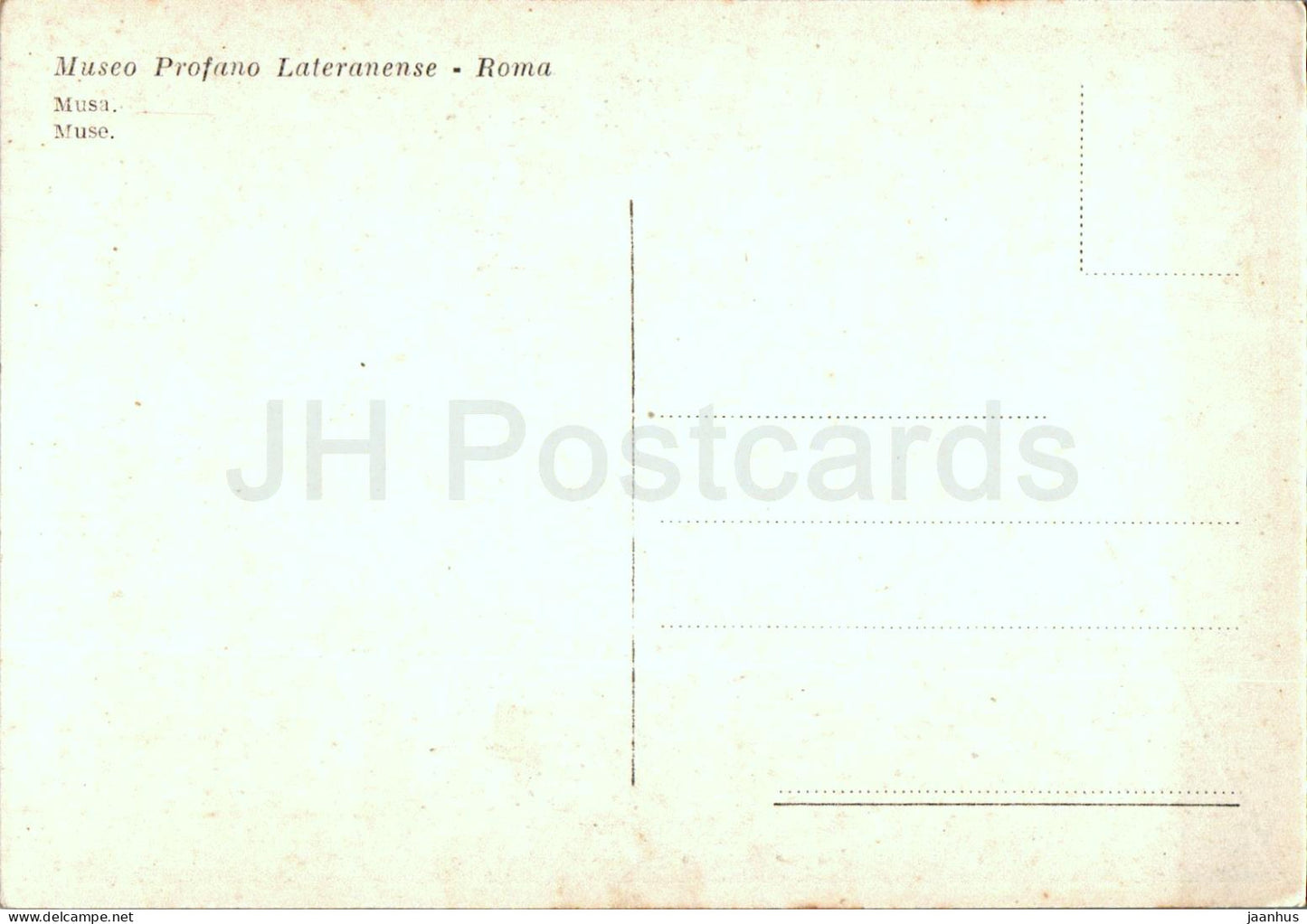 Roma - Museo Profano Lateranense - Musa - Muse - sculpture - old postcard - Italy - unused