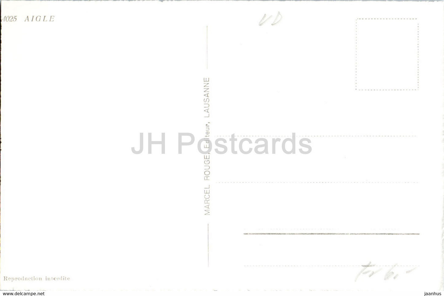 Aigle - 4025 - old postcard - Switzerland - unused