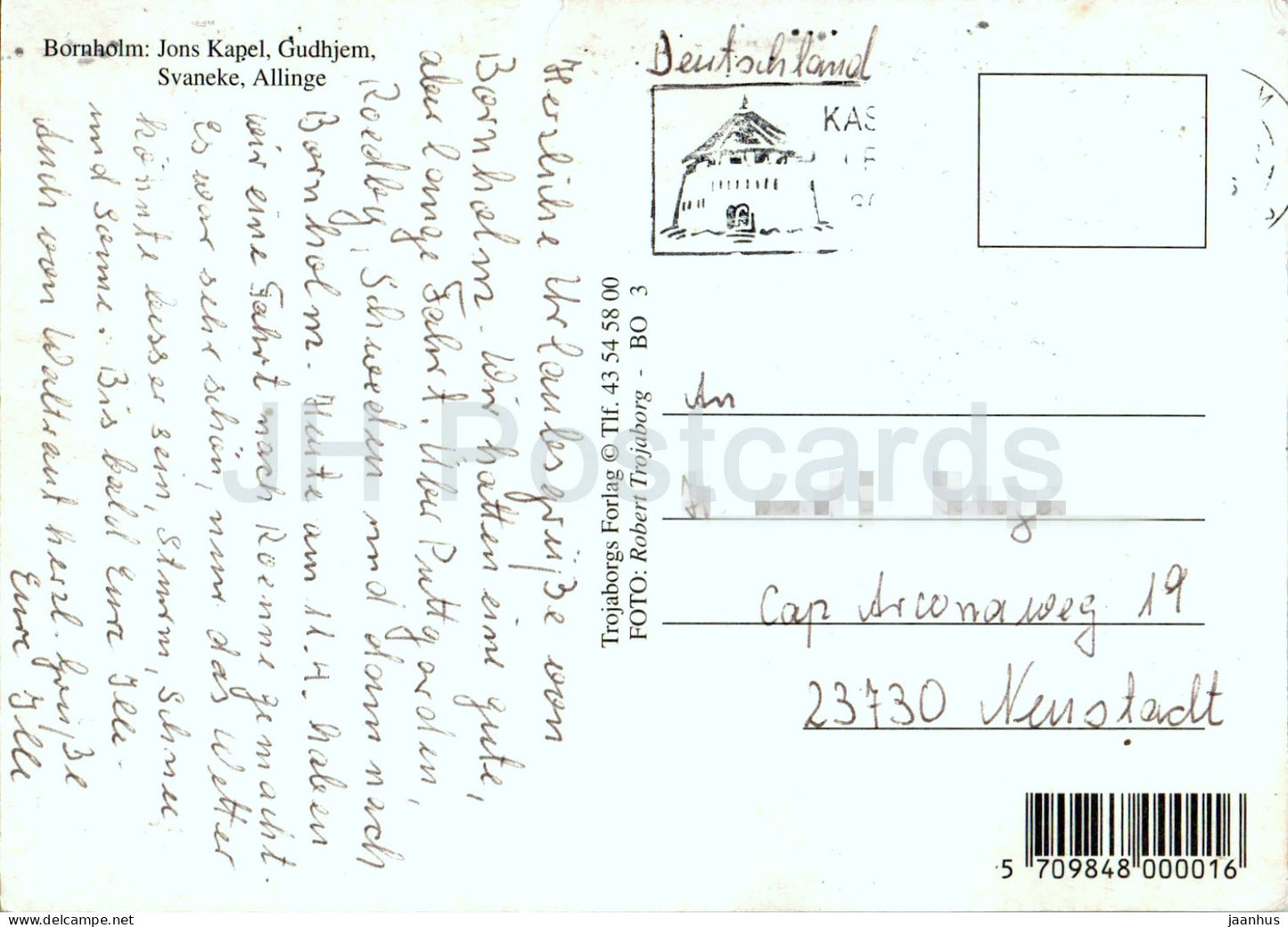 Bornholm - Jons Kapel - Gudhjem - Svaneke - Allinge - boat - multiview - BO 3 - Denmark - used