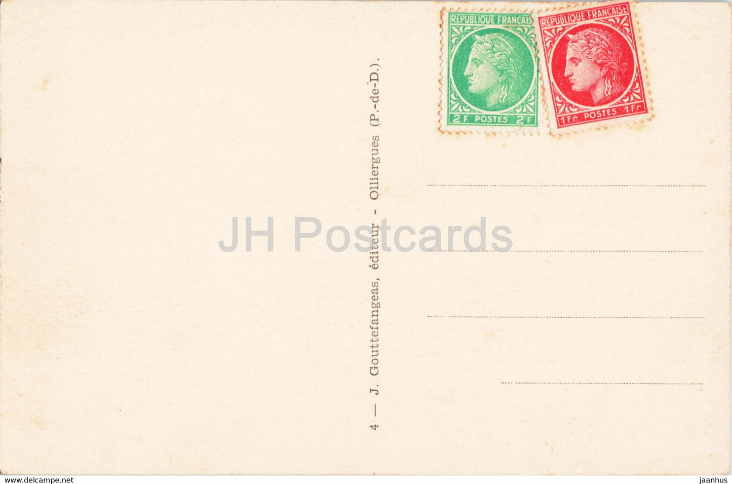 Les Auvergnats chez eux - La soupe aux choux - 4 - old postcard - France - used