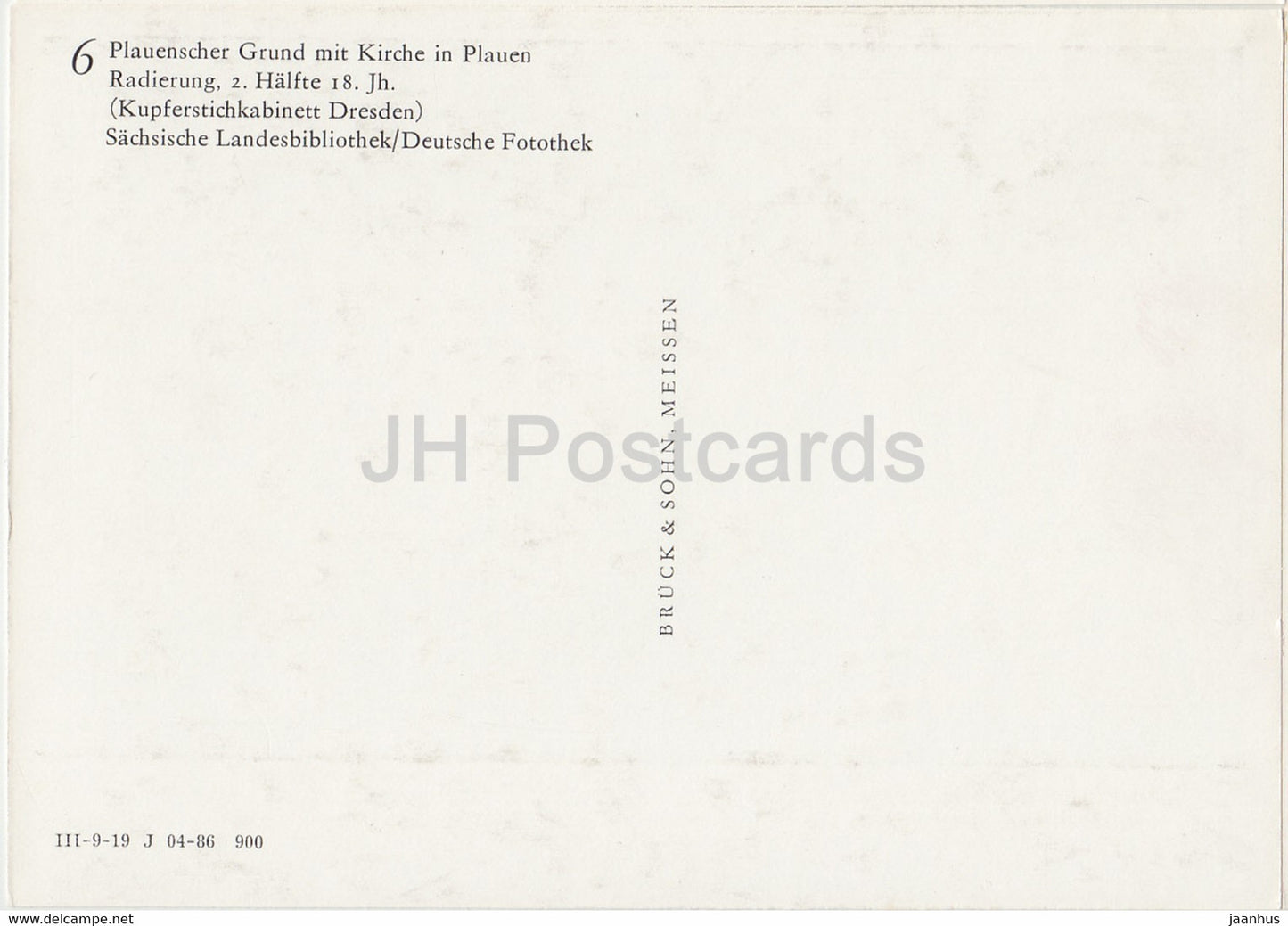 Plauenscher Grund mit Kirche in Plauen - Alte Kirchen Dresdens - church - DDR Germany - unused