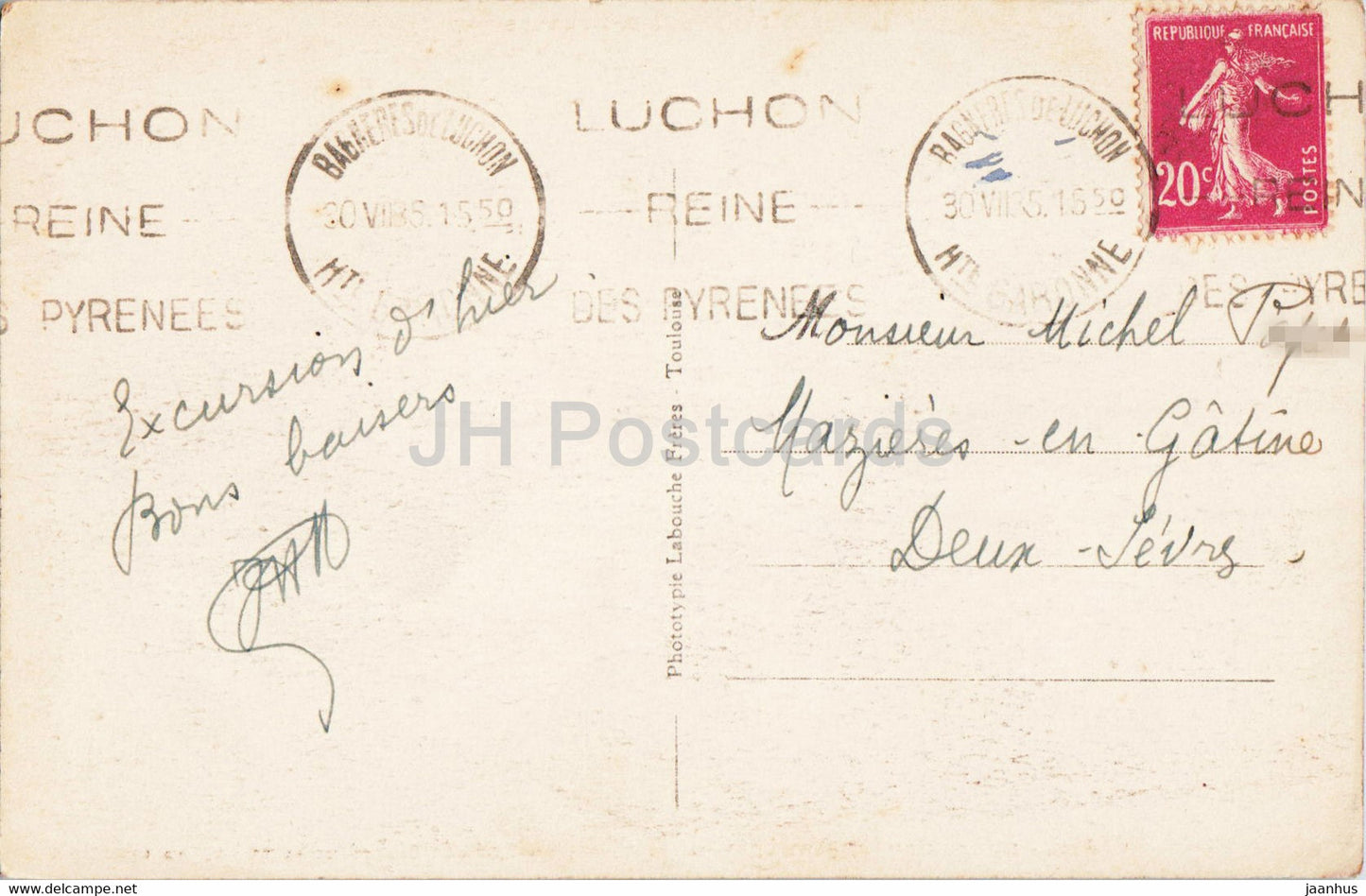 Luchon Superbagneres - Vue Plongeante sur le Cirque et la Vallee du Lys - 475 - old postcard - 1935 - France - used