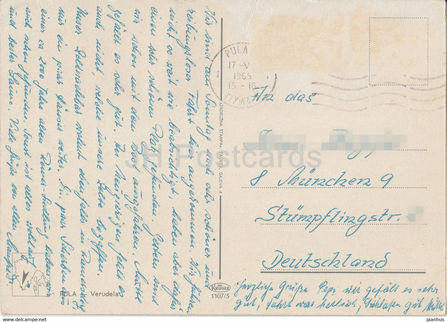 Pula - Verudela - 1965 - Yougoslavie - Croatie - d'occasion