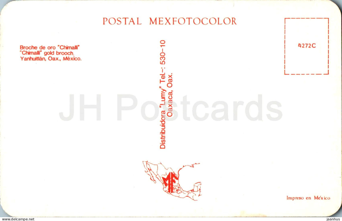 Chimalli gold brooch - Yanhuitlan Oax - Mexico - unused