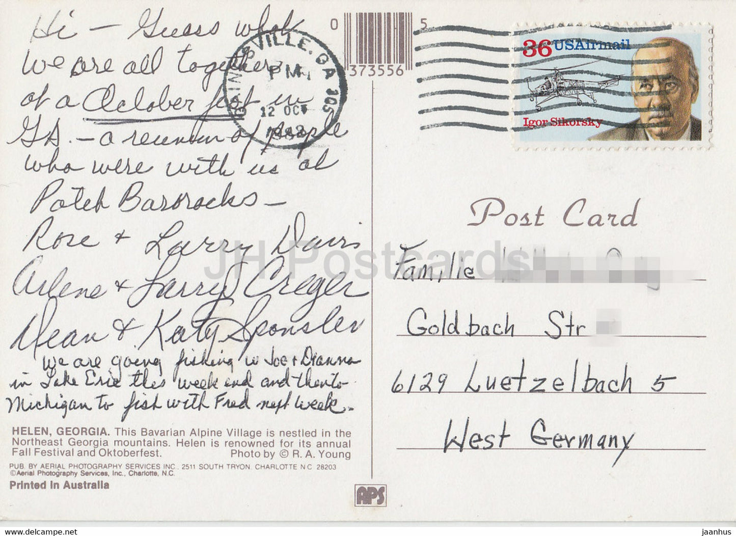 An Alpine Village - Helen - Georgia - 1988 - USA - used