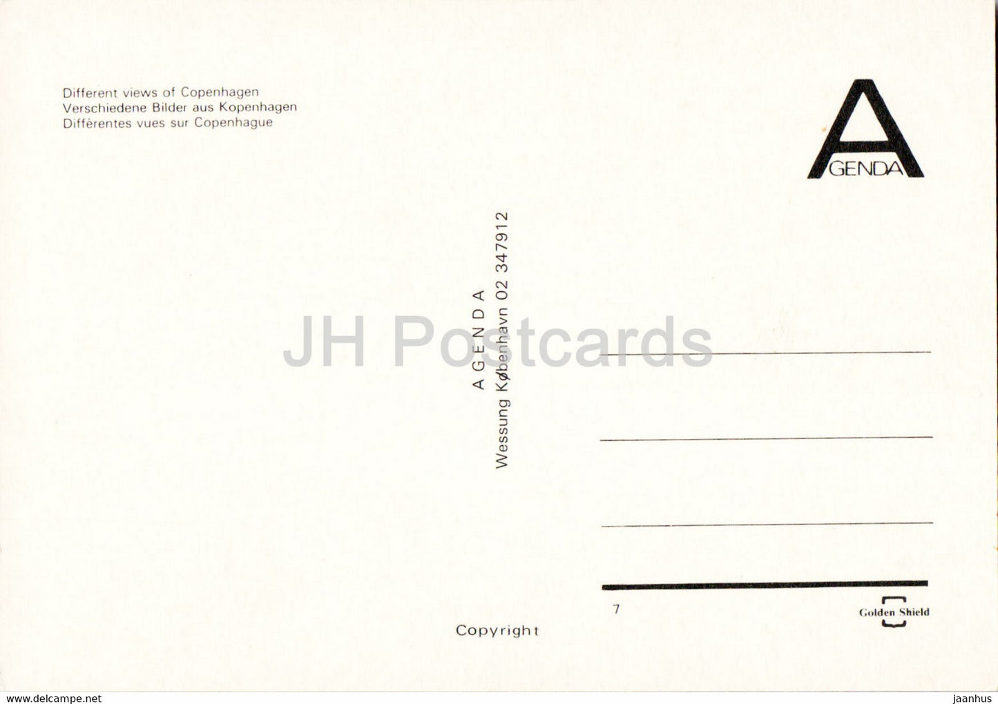 Different views of Copenhagen - Little Mermaid - Tivoli - Town Hall - multiview - Agenda - 7 - Denmark - unused