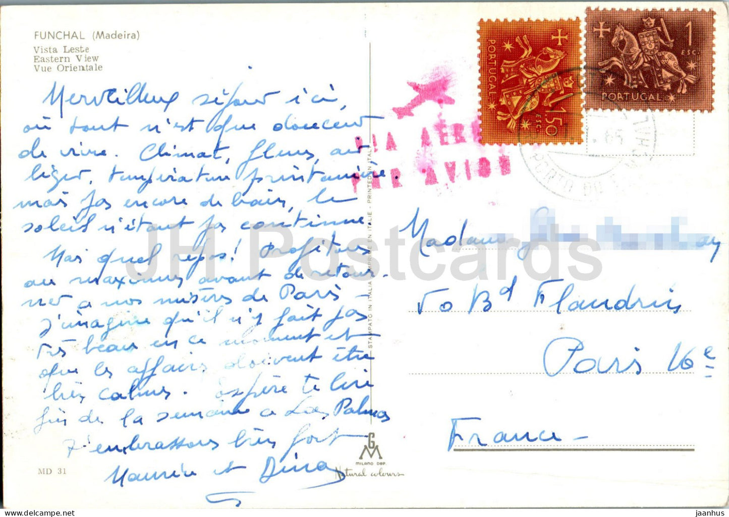 Funchal - Madère - Vista Leste - Vue Est - Potugal - occasion