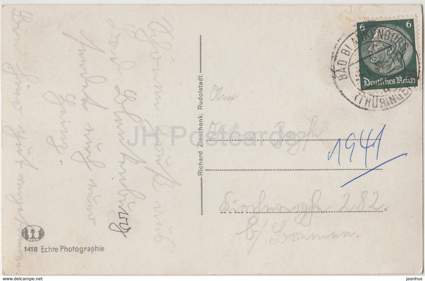 Ruine Greifenstein b Bad Blankenburg - Thur Wald - old postcard - 1941 - Germany - used