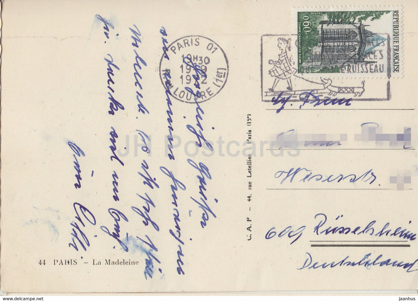 Paris - La Madeleine - car - 44 - 1972 - France - used