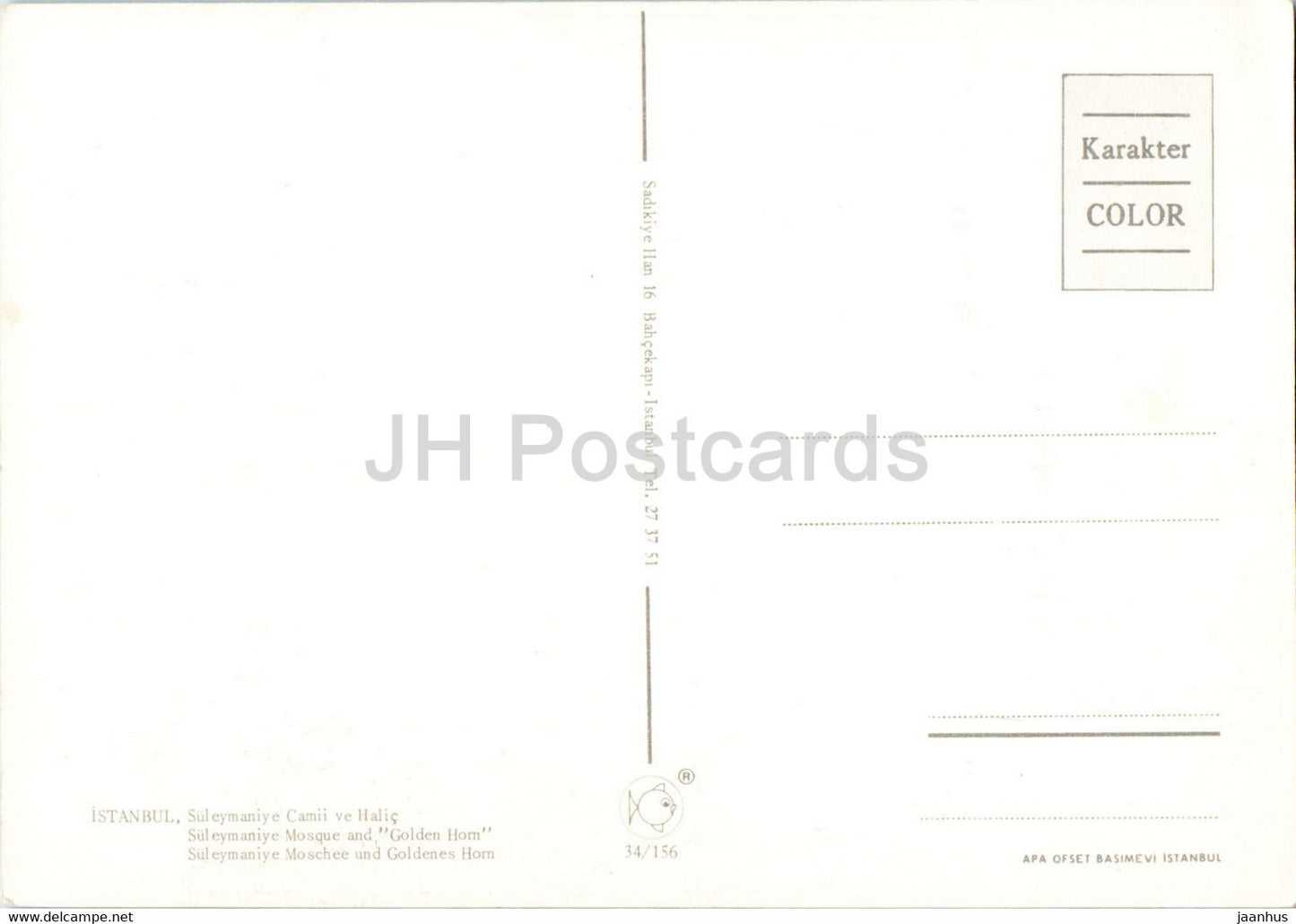 Istanbul - Mosquée Suleymaniye et Corne d'Or - Karakter - Turquie - inutilisé