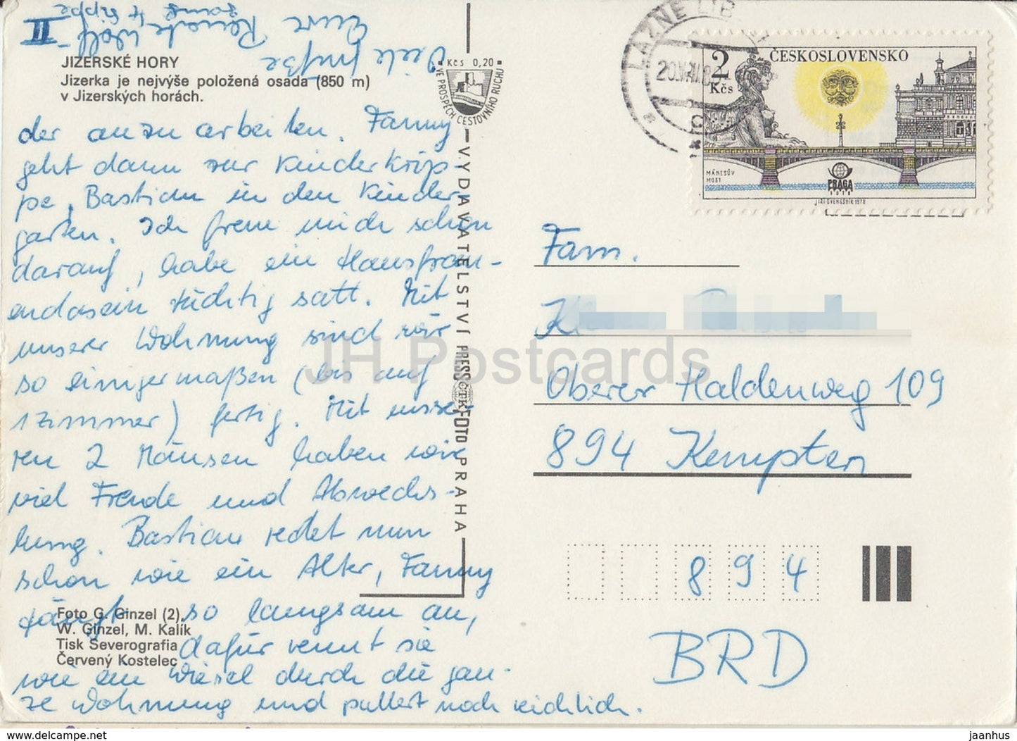 Jizerske Hory - Jizerka - cars - view - multiview - Czechoslovakia - Czech Republic - 1980 - used