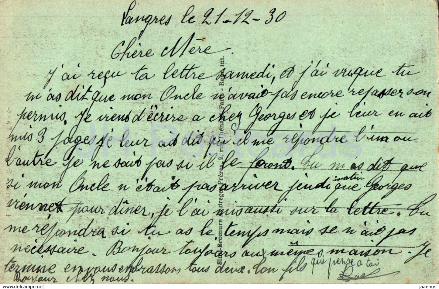 Langres - Cathédrale St Mammes - cathédrale - 1930 - carte postale ancienne - France - occasion