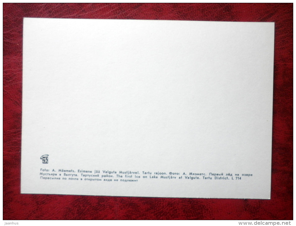 Lake Mustjärv at Valguta - Estonian lakes - 1979 - Estonia - USSR - unused - JH Postcards