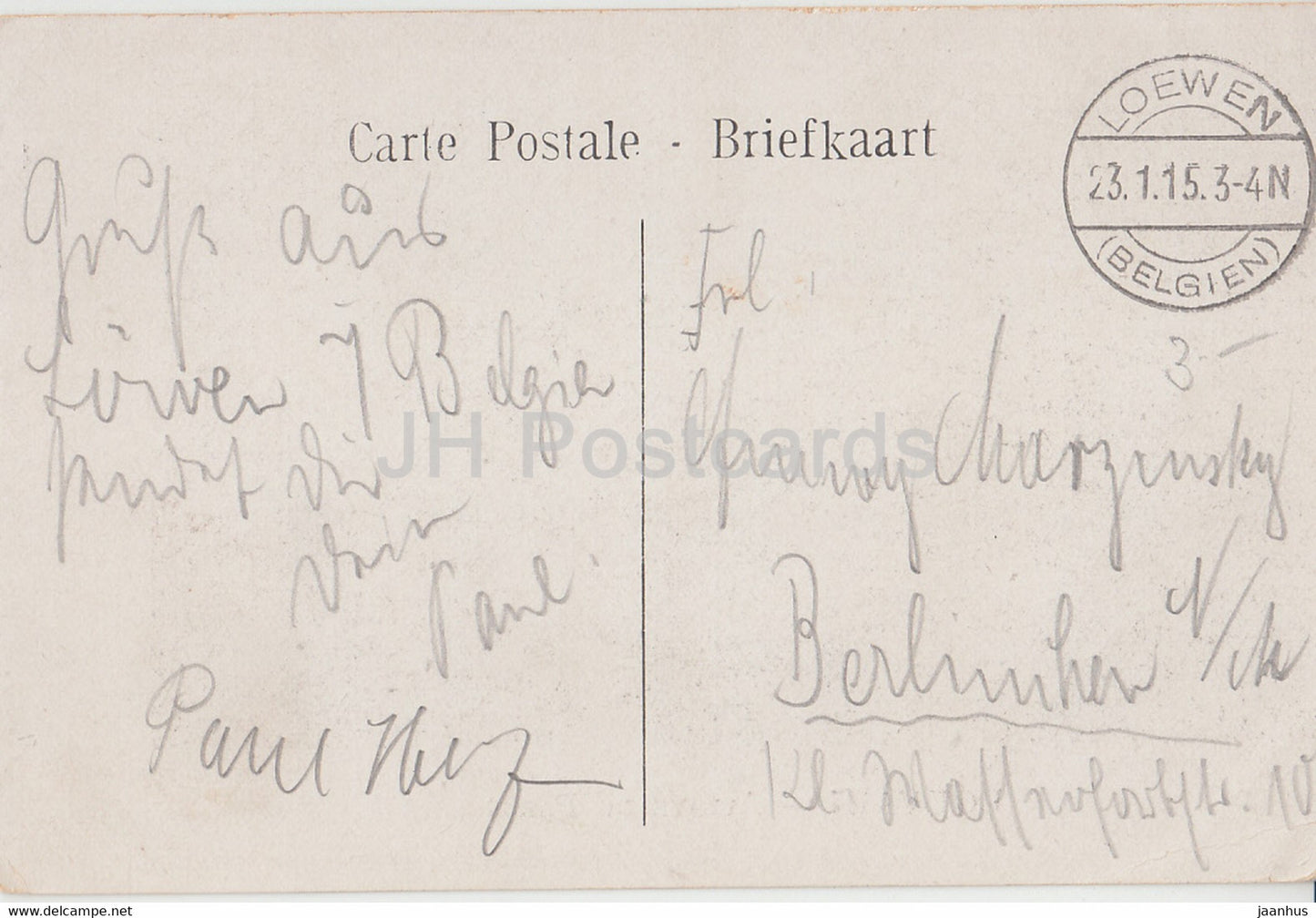 Louvain - Leuven - Abbaye du Parck - old postcard - 1915 - Belgium - used