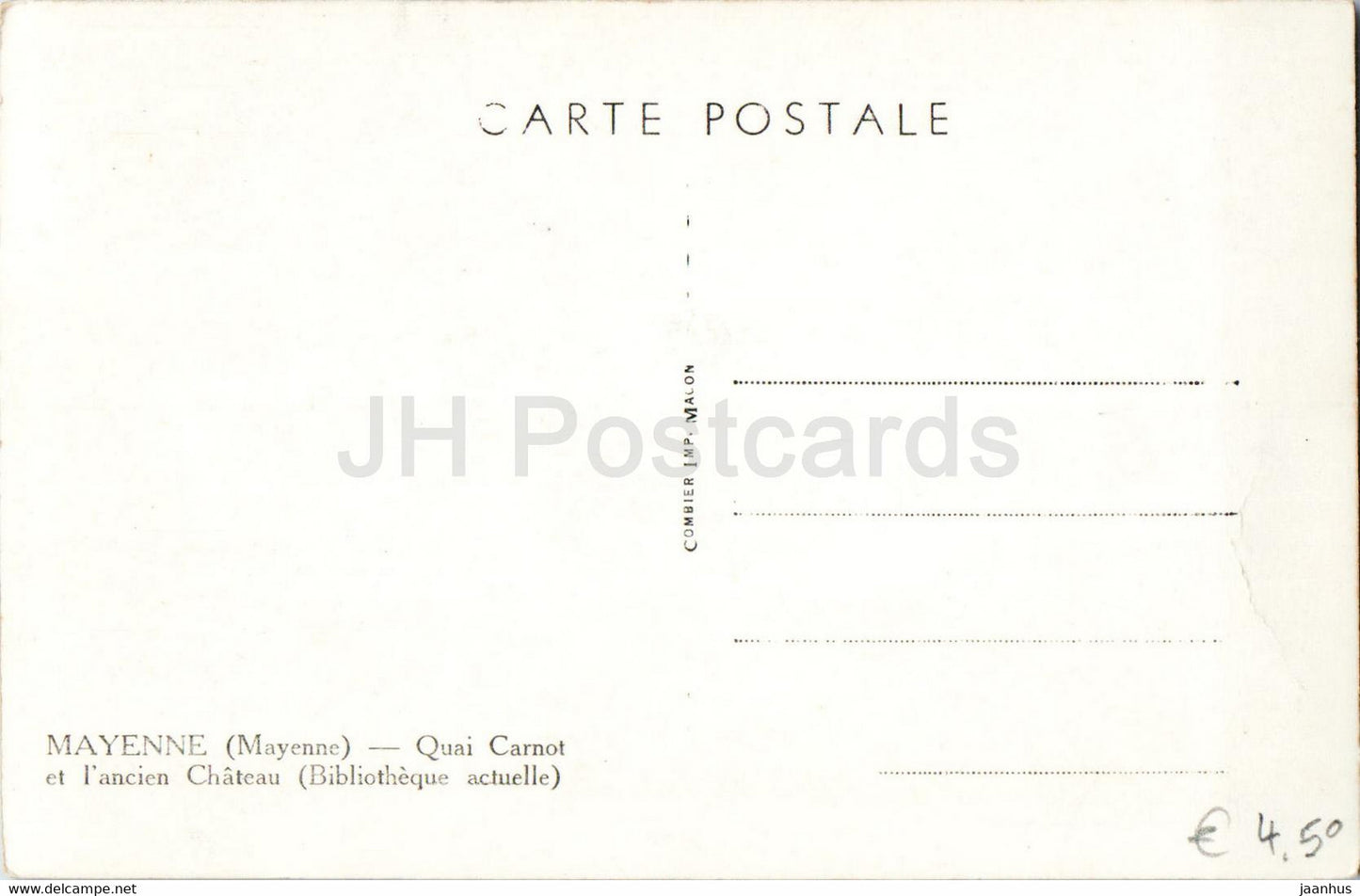 Mayenne - Quai Carnot et l'ancien Chateau - Bibliotheque actuelle - alte Postkarte - Frankreich - unbenutzt